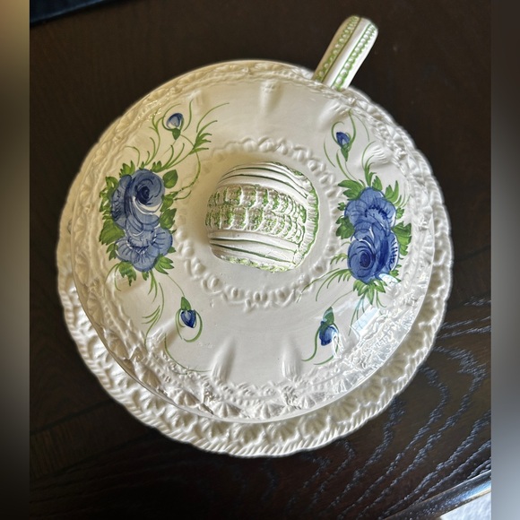 Vintage Italian Hand Painted MCM Soup Tureen Set With Plate Lid & Ladle - Picture 13 of 16